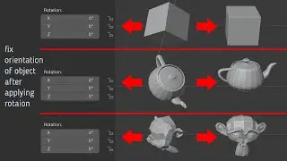 how to fix orientation of object after applying rotation