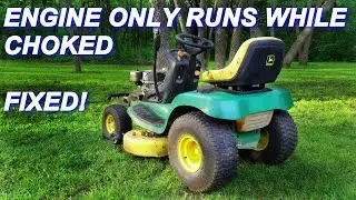 Riding mower only runs when carb is choked