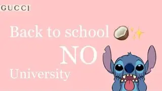 Back to university | K R