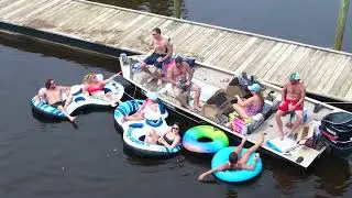 Altamaha Sandbar Social 2024 Drone 4K-Will Moseley-Derrick Flowers-South of Athens-Lanie Mae Keller