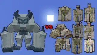 Yeti VS All Iron Golems / Minecraft Mob Battle