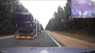 Погоня со стрельбой за пьяным дальнобойщиком !