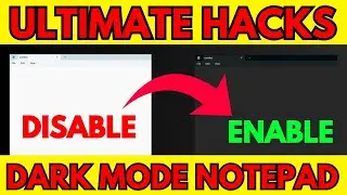 How to enable dark mode in notepad – Disable Dark Theme Notepad   2024