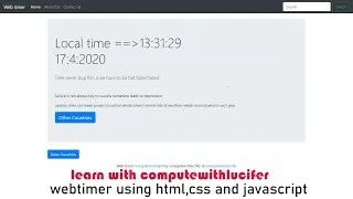 Learn how to make Webtimer in 10 minutes using Javascript Timelapse by computewithlucifer