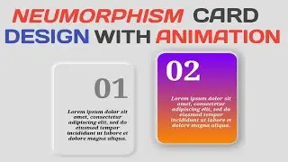Neumorphism Card UI Hover Effects | css Neumorphism Card design using HTML and CSS