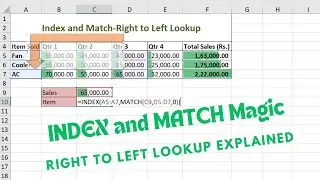 INDEX and MATCH Magic, Right to Left Lookup Explained