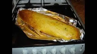 Картофельный рулет с грибами и курицей