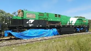 Locomotiva ES43bbi Klabin 8466 partindo de Nova Itapeva #ES43bbiklabin
