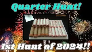 Coin Roll Hunting Quarters! | First Hunt of 2024! | Lets Find Some Rare Coins! 🔥