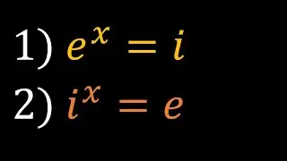 Two Interesting Exponential Equations | e^x=i vs i^x=e #maths