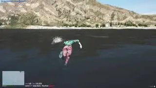 Girl gets Wet While Swimming Across Lake (GTA V) (Part 2)
