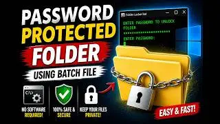 Create a Password-Protected Folder Without Any Software (Batch File Trick)