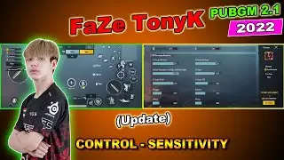 (UPDATE 2.1) FaZe TonyK Sensitivity & Control Code 2022 | PUBG Mobile Best Sensitivity & Settings