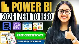 Power BI Complete Course 2026 🚀 | Zero to Hero Tutorial | FREE Certificate 🎉