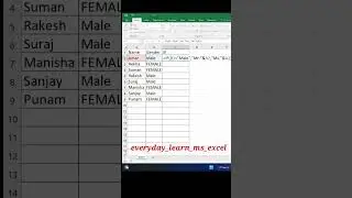 How to add Mr. and Ms. according to gender with excel function || How to add Mr. and Ms. in excel ||