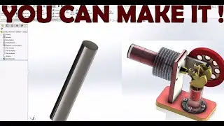Solidworks Complete Project Stirling Engine-25-Dowel Pin M3X16  PART DESIGN-STEP BY STEP !