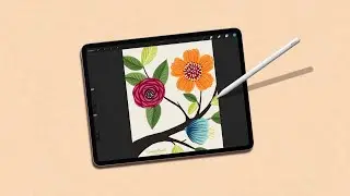 Gouache Flowers in Procreate for Beginners