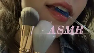 ASMR | BRUSHES gently & mouth sounds | 100% relax | no talking