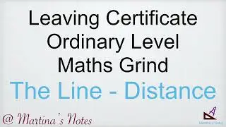 Maths Grind Leaving Certificate Ordinary Level The Line Distance