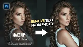 How to Remove Text From Photo in Photoshop | Simple and Easy Photoshop Tutorial For Beginners