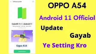Oppo A54 Android 10 User | Android 11 Update gayab ho gya | To ye setting kare