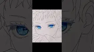 Colouring Gojo Eyes ✍️ #shorts