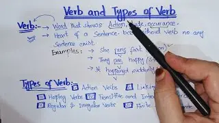PART (1) Verb and Types of Verbs in English Grammer with complete details.