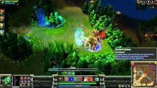 League of Legends: Fiddlesticks Level 1 solo Ancient Golem