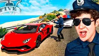 ROBANDO SUPER AUTOS como POLICÍA FALSO en GTA 5! 🚘👮‍♂️ (Mods)