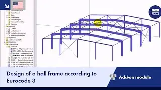 Dlubal RSTAB - Design of a hall frame according to Eurocode 3