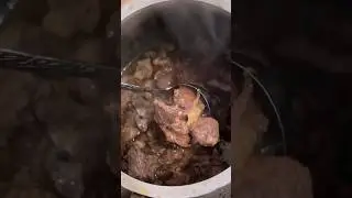 Тушенка в афганском казане из кабанчика 🐗