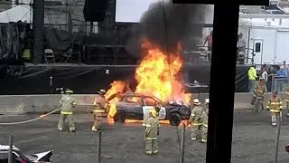 Bloomsburg Fair Demolition Derby Fire 2013
