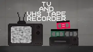 My concept TV and VHS tape recorder (melon playground concepts)