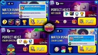 Hot Color Perfect Heist/ Color Crystals Heist/ 45 players Mighty Mushrooms/ 8 players Color Climb