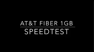 AT&T FIBER - Speed Test - 1000 Mbps connection