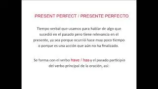 PRESENTE PERFECTO