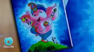 😍 Ganesh chaturthi drawing | Doms markers ❤️ : tutorial #shorts