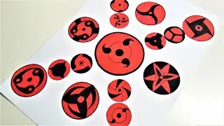 How to draw all mangekyou sharingan eyes sasuke, madara, itachi, obito and others
