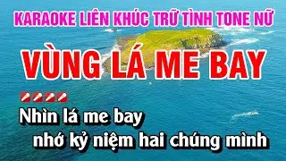 Karaoke Liên Khúc Trữ Tình Tone Nữ Dễ Hát - Vùng Lá Me Bay | Nhạc Sống Nguyễn Linh