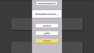 Vocabulary Quiz (part 2) | #shorts | #Grammar | #BasicEnglish