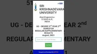 SKU 6th sem Results Released 2021 | check 6th sem results 2022 | Link in description