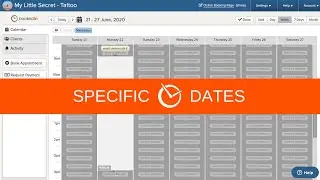 Setup online booking for specific dates (web instructions)