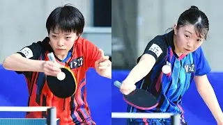 2023年全日本卓球｜ジュニア女子準決勝｜小塩悠菜 対 小塩遥菜