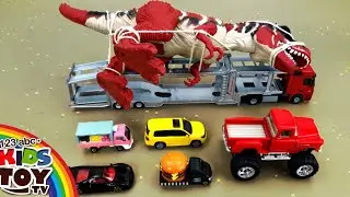 Adventures of Toy Cars and Dinosaurs. Rescue in the City of Cars from Destruction