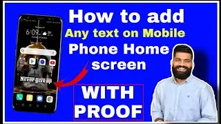 How To Add Text On Mobile Home Screen || How to place text on Android home screen