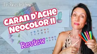 🖍️Probando CERAS CARAN D'ACHE NEOCOLOR II 🌷REVIEW #howtouse #craftelier #acuarelas #watersoluble