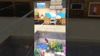 Minecraft Aquarium Dining Table 🐟🍽️ #shorts