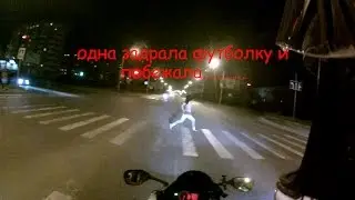 Девчатам сорвало крышу от вида байкеров...
