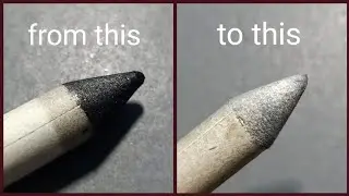 How to remove dark carbon stain from your paper blending stump, easy tutorial