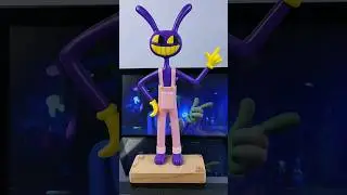 Jax 💜🩷💛 The Amazing Digital Circus ~ Polymer Clay Sculpture✓✓✓